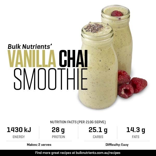 Easy to make Vanilla Chai Smoothie | Bulk Nutrients Recipe
