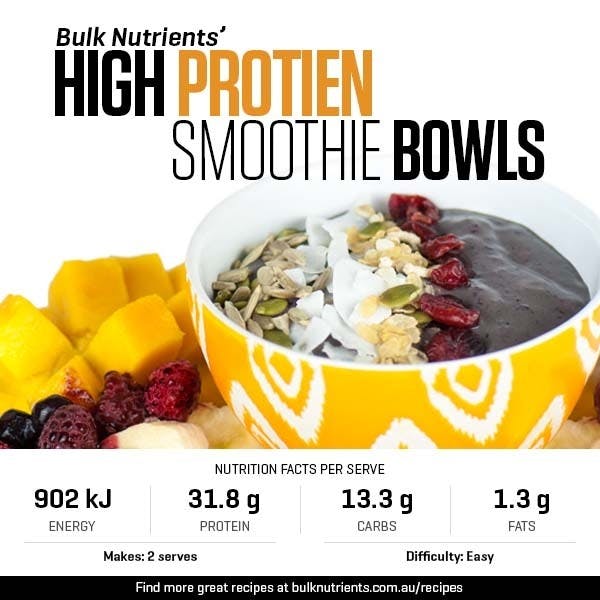 Bulk's easy to make High Protein Smoothie Bowls Recipe